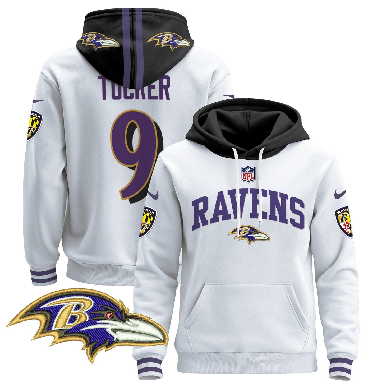 Baltimore Ravens 2024 Pullover Hoodie V2