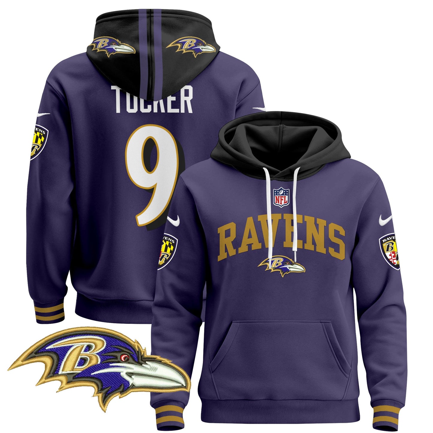 Baltimore Ravens 2024 Pullover Hoodie V2