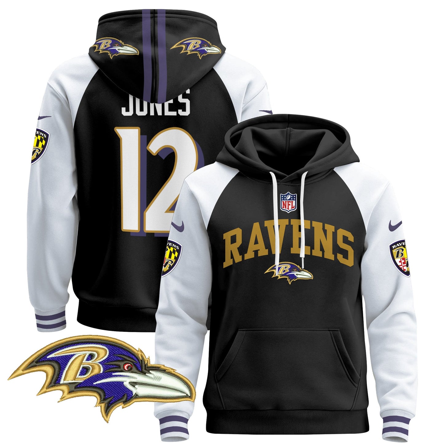 Baltimore Ravens 2024 Pullover Hoodie V2