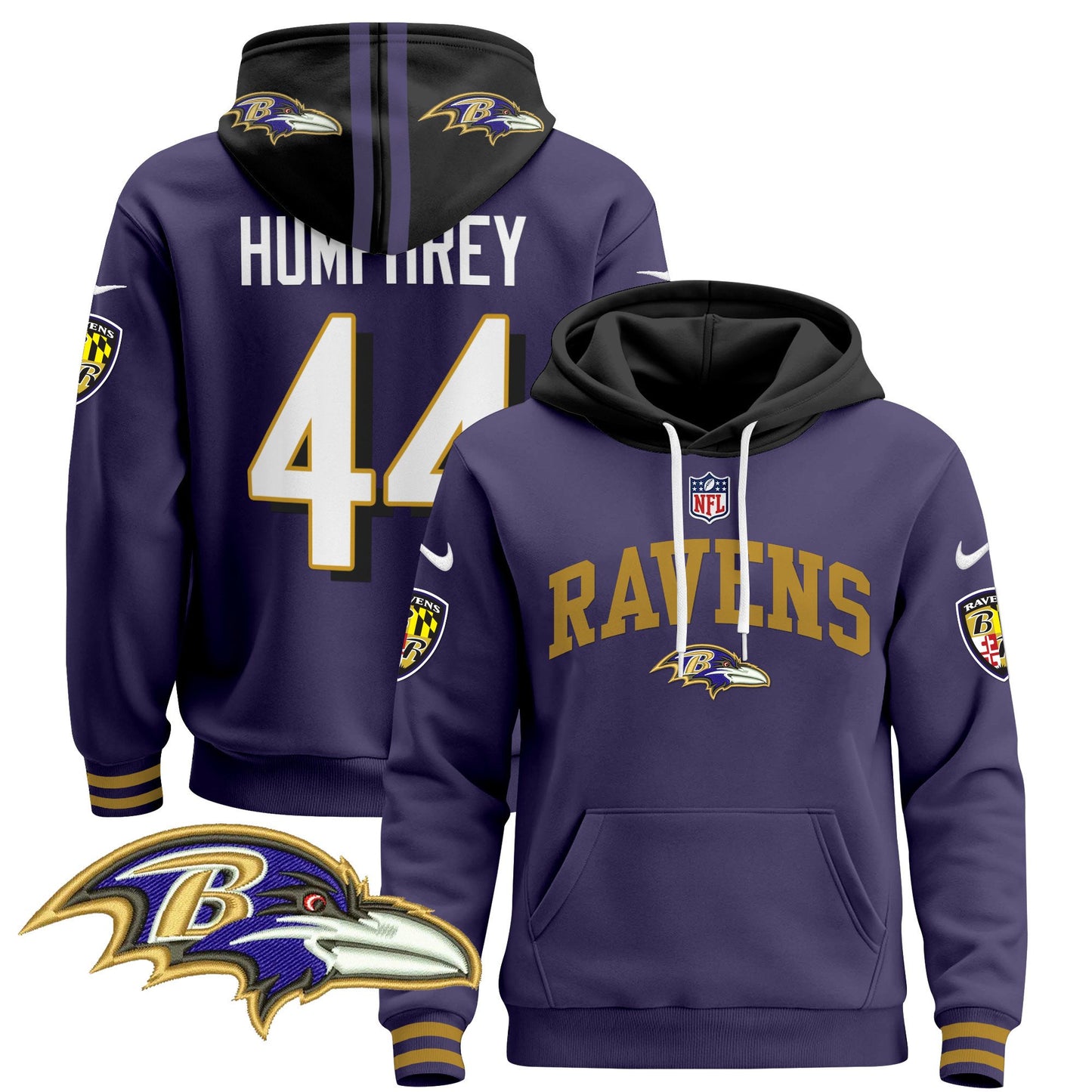 Baltimore Ravens 2024 Pullover Hoodie V2