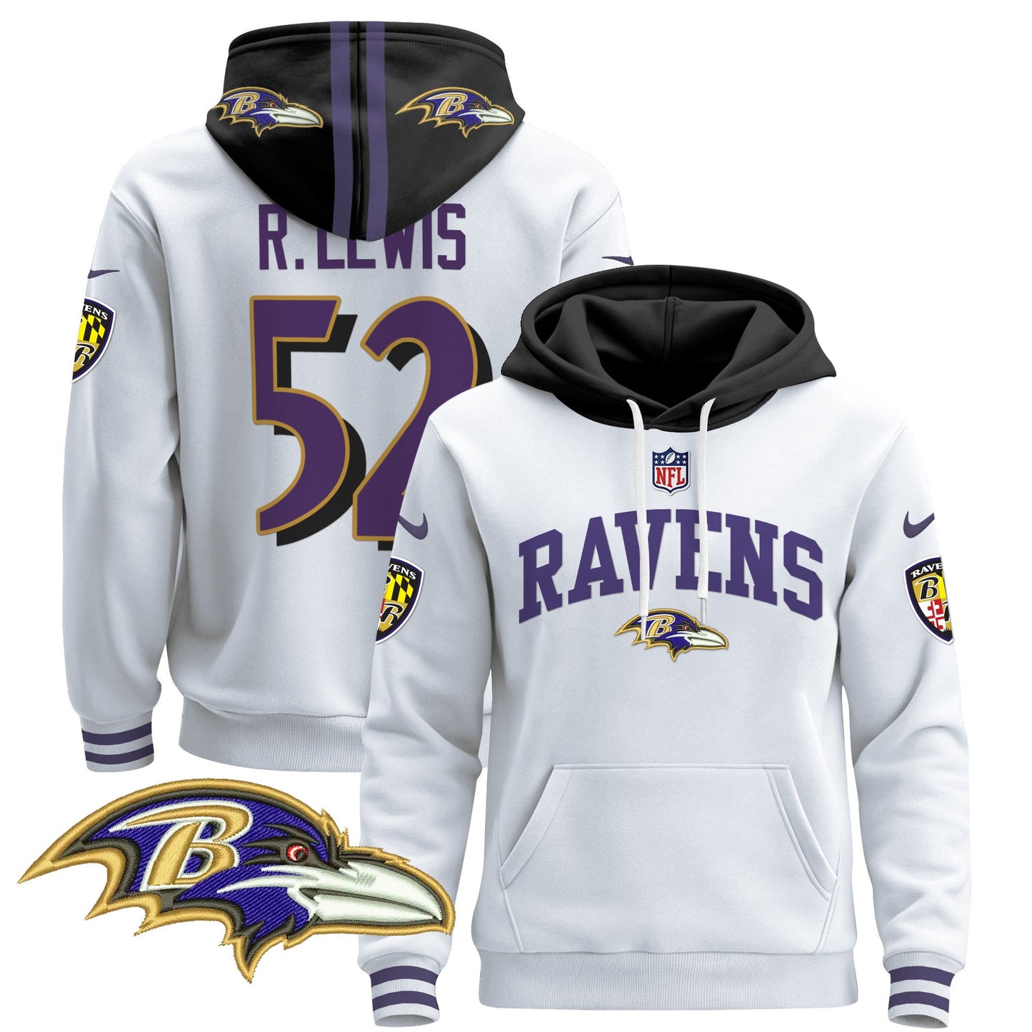 Baltimore Ravens 2024 Pullover Hoodie V2