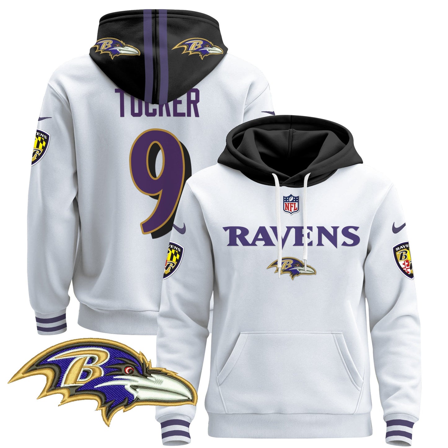 Baltimore Ravens 2024 Pullover Hoodie V3