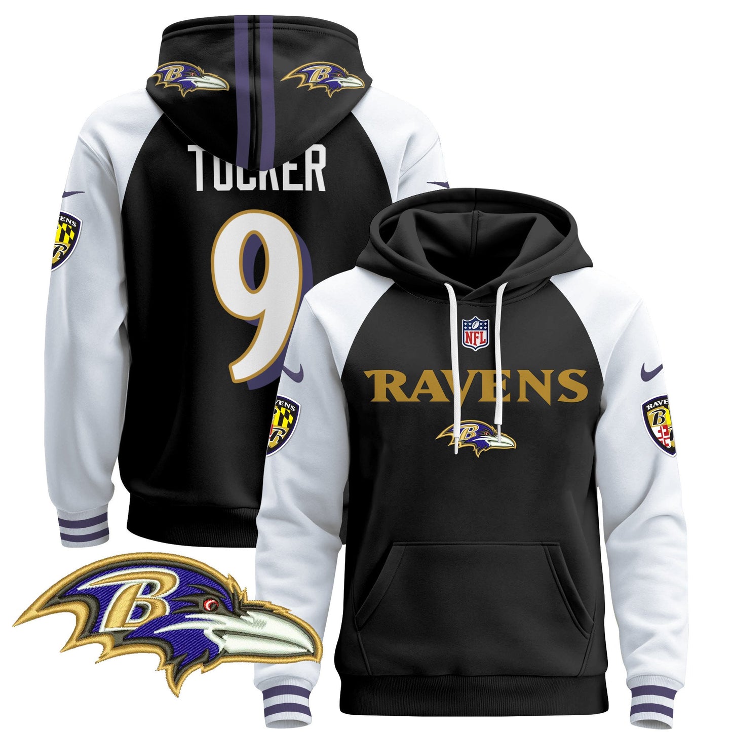 Baltimore Ravens 2024 Pullover Hoodie V3