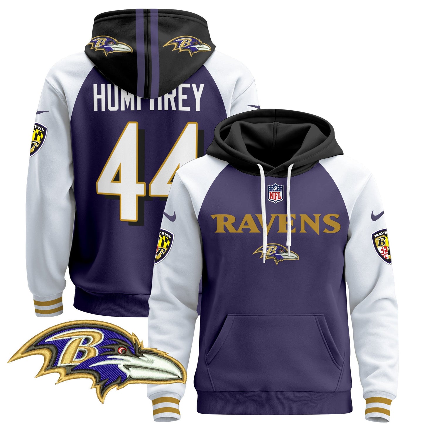 Baltimore Ravens 2024 Pullover Hoodie V3