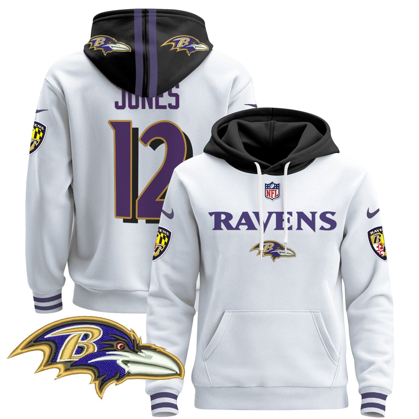 Baltimore Ravens 2024 Pullover Hoodie V3