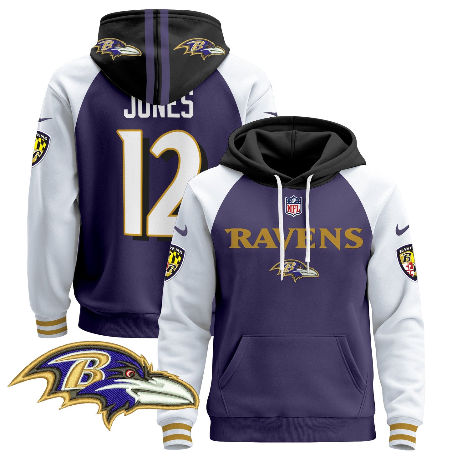 Baltimore Ravens 2024 Pullover Hoodie V3