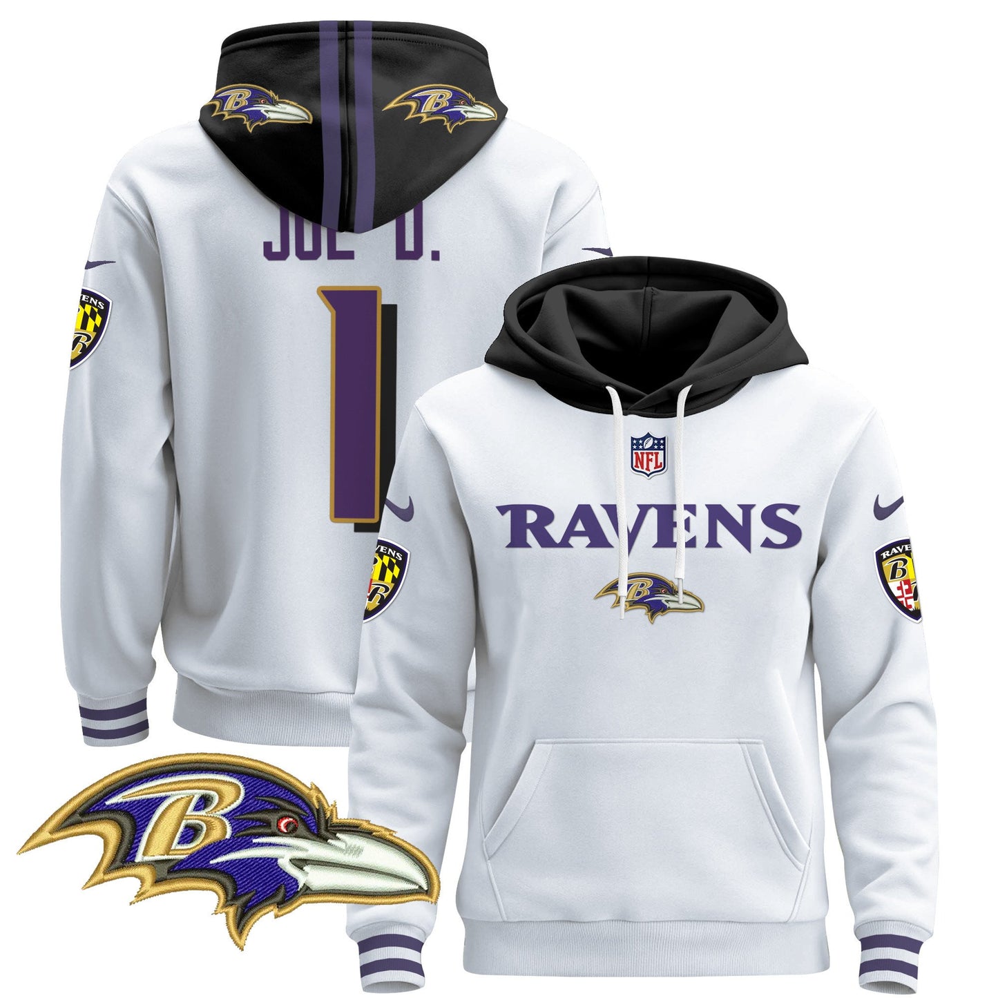 Baltimore Ravens 2024 Pullover Hoodie V3