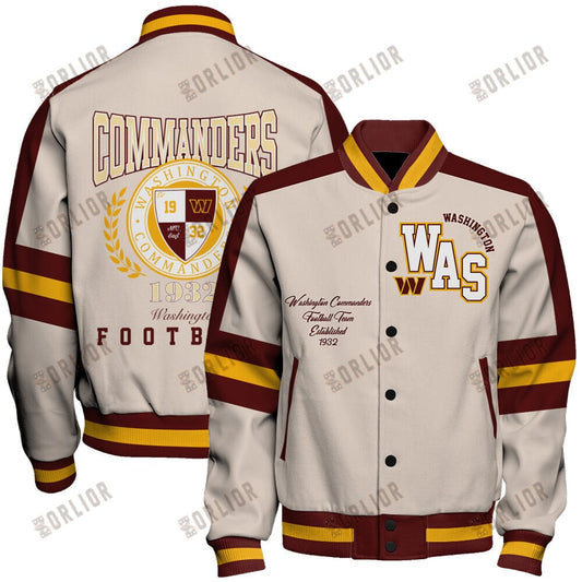 Washington Commanders Football Team 2024 -25 Feel The Power Unisex Varsity Jacket