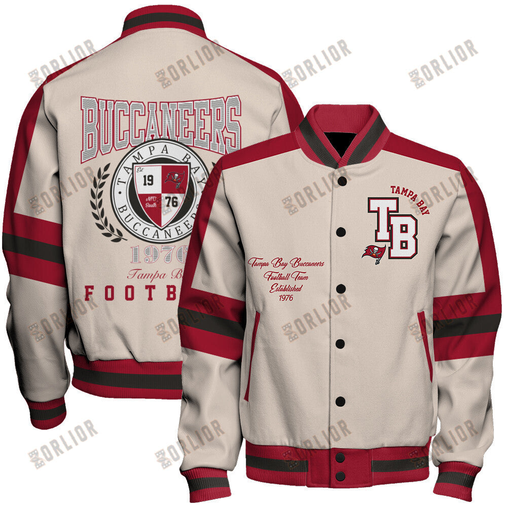 Tampa Bay Buccaneers Football Team 2024 -25 Feel The Power Unisex Varsity Jacket