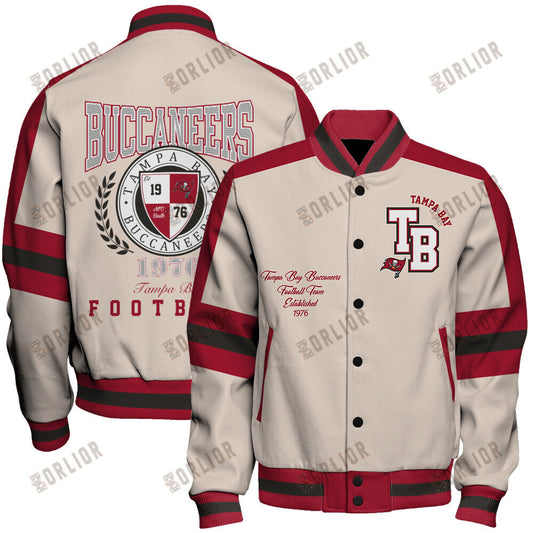 Tampa Bay Buccaneers Football Team 2024 -25 Feel The Power Unisex Varsity Jacket
