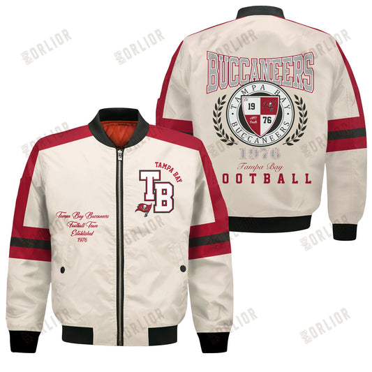 Tampa Bay Buccaneers Football Team 2024 -25 Feel The Power Bomber Jacket