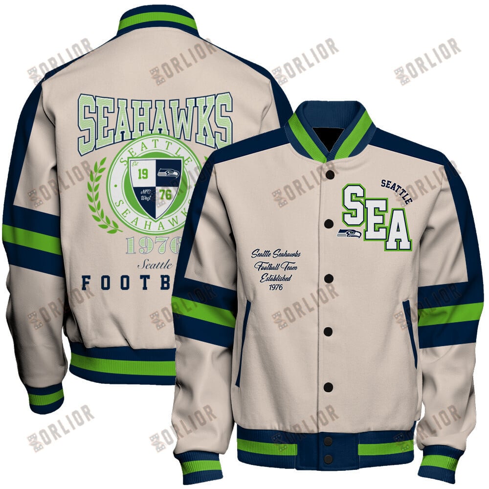 Seattle Seahawks Football Team 2024 -25 Feel The Power Unisex Varsity Jacket
