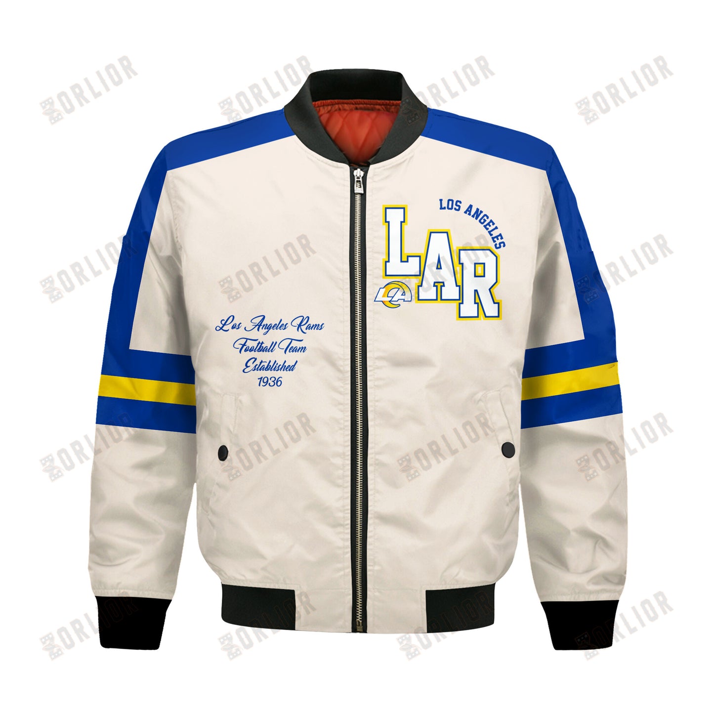 Los Angeles Rams Football Team 2024 -25 Feel The Power Bomber Jacket