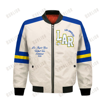 Los Angeles Rams Football Team 2024 -25 Feel The Power Bomber Jacket