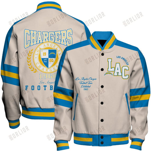 Los Angeles Chargers Football Team 2024 -25 Feel The Power Unisex Varsity Jacket