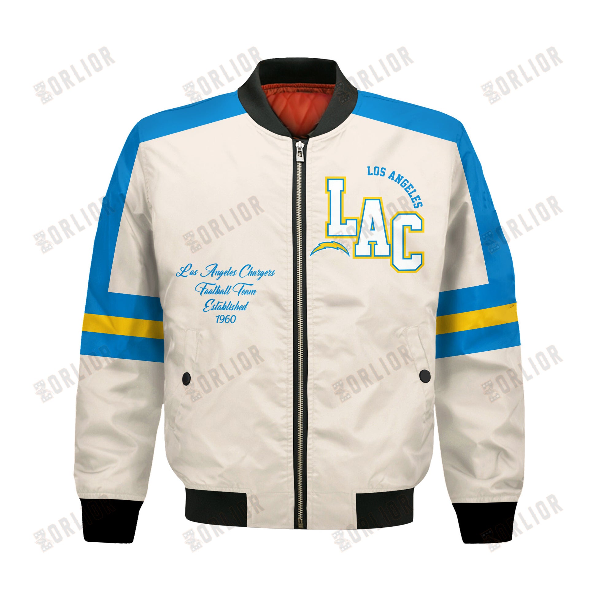 Los Angeles Chargers Football Team 2024 -25 Feel The Power Bomber Jacket