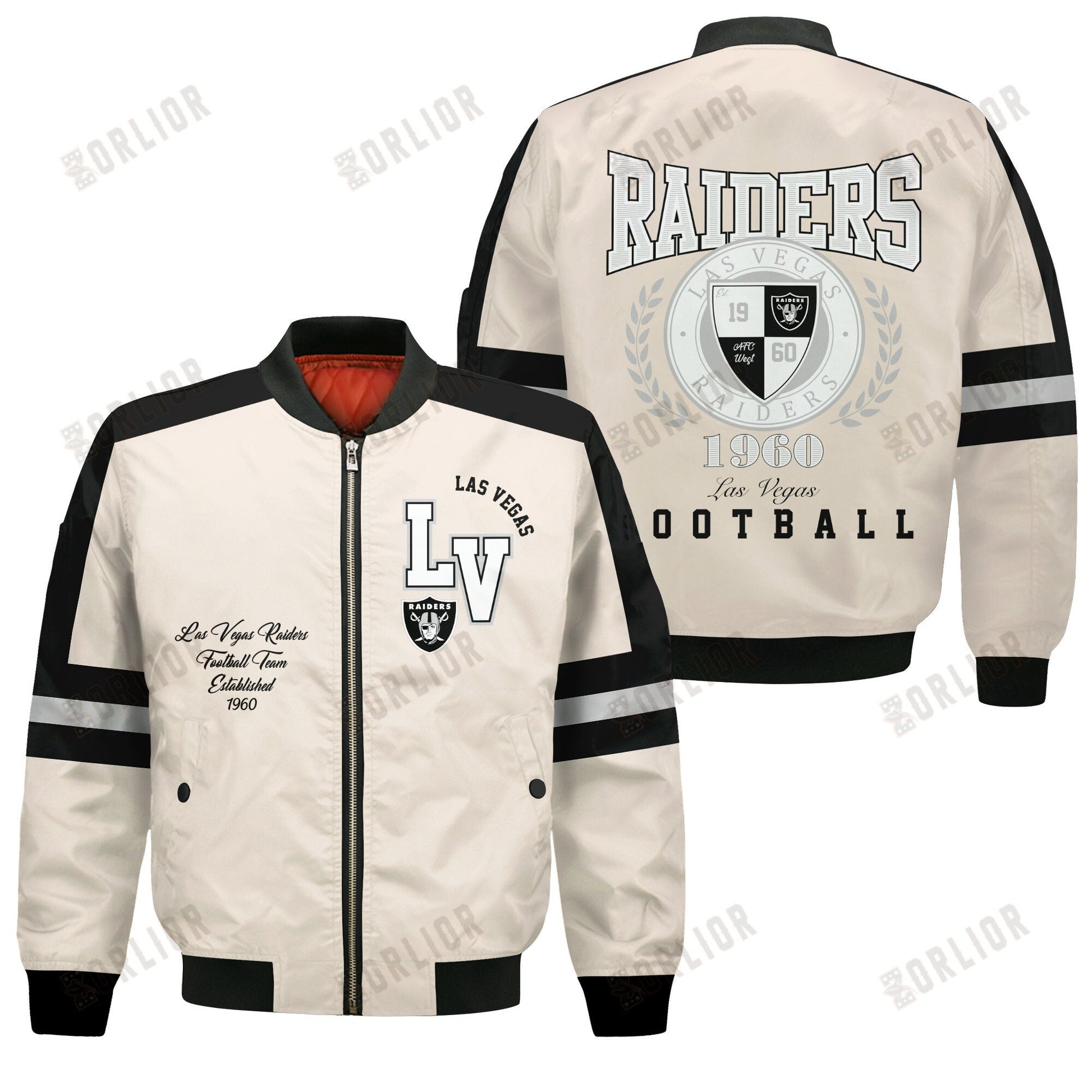 Las Vegas Raiders Football Team 2024 -25 Feel The Power Bomber Jacket