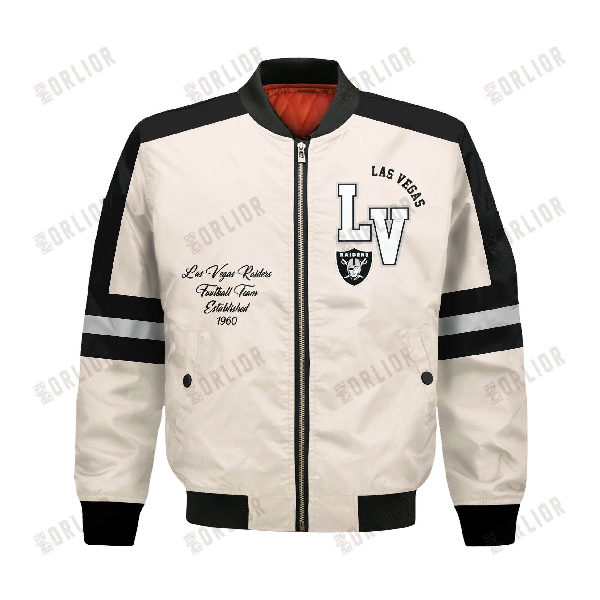 Las Vegas Raiders Football Team 2024 -25 Feel The Power Bomber Jacket