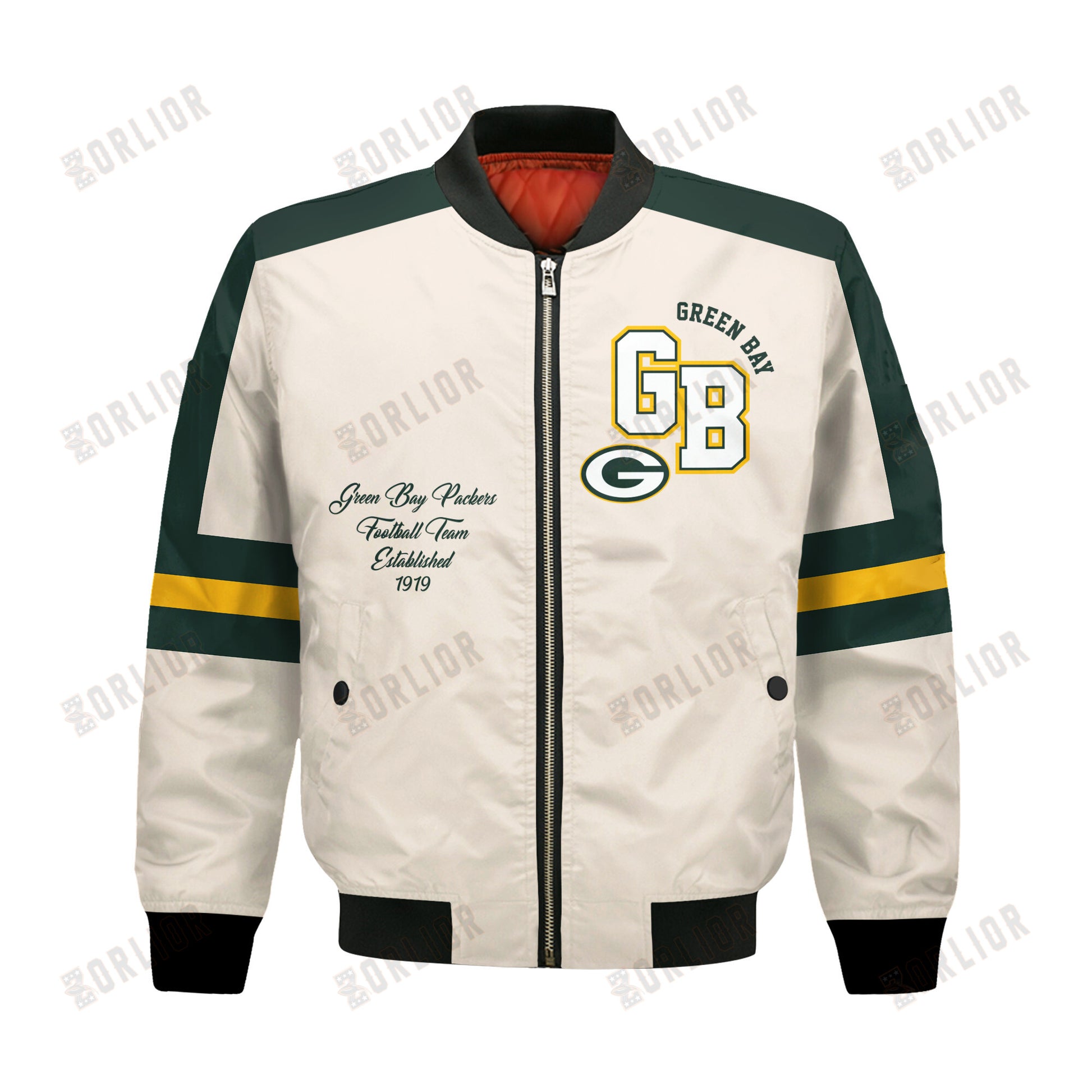 Green Bay Packers Football Team 2024 -25 Feel The Power Bomber Jacket
