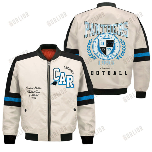 Carolina Panthers Football Team 2024 -25 Feel The Power Bomber Jacket