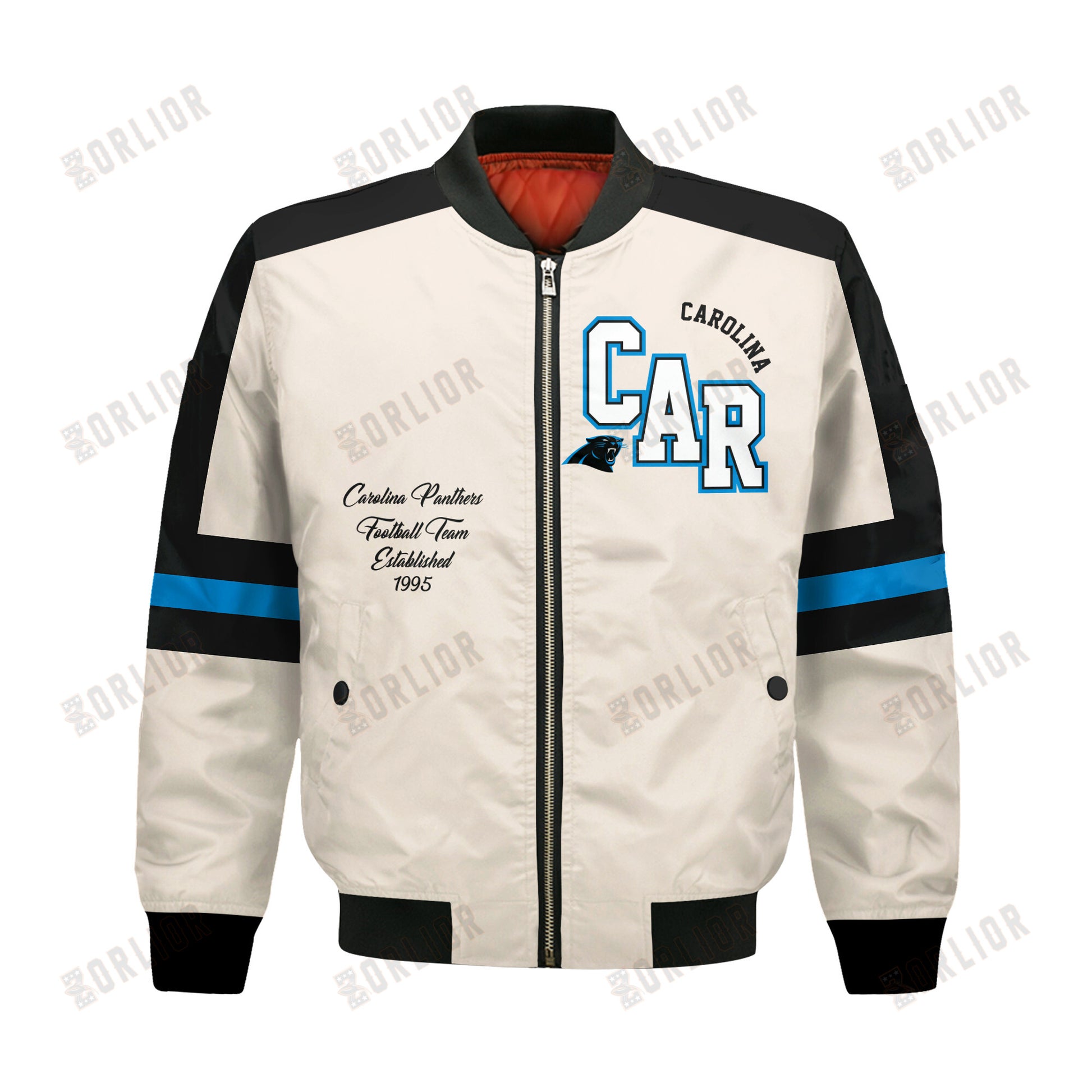 Carolina Panthers Football Team 2024 -25 Feel The Power Bomber Jacket