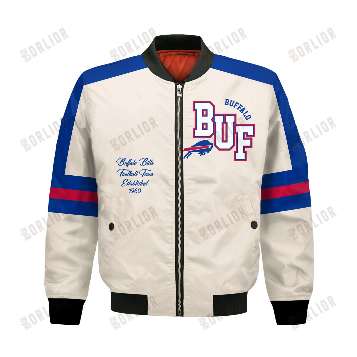 Buffalo Bills Football Team 2024 -25 Feel The Power Bomber Jacket