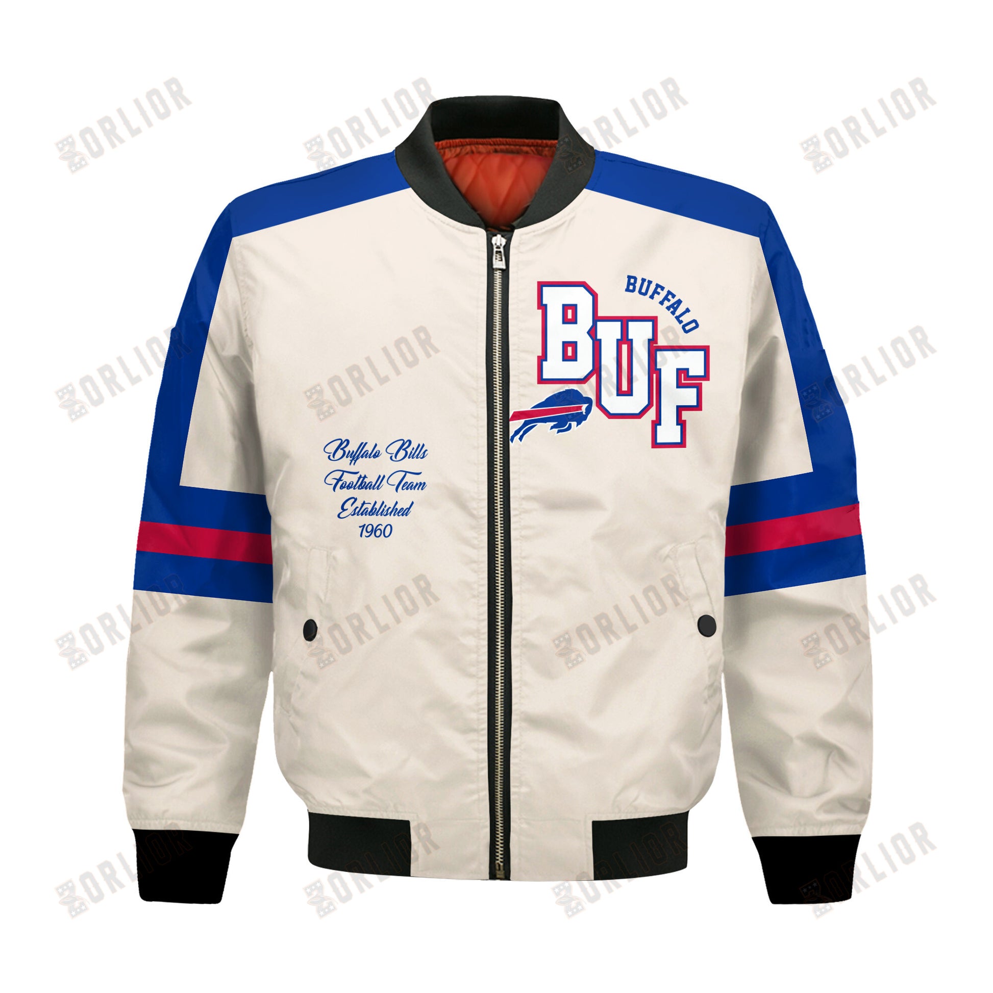 Buffalo Bills Football Team 2024 -25 Feel The Power Bomber Jacket