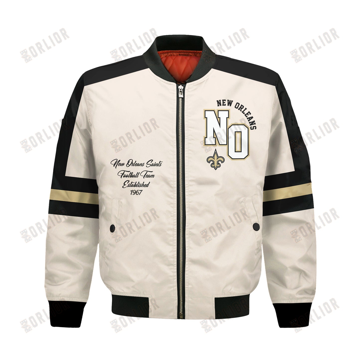 New Orleans Saints Football Team 2024 -25 Feel The Power Bomber Jacket