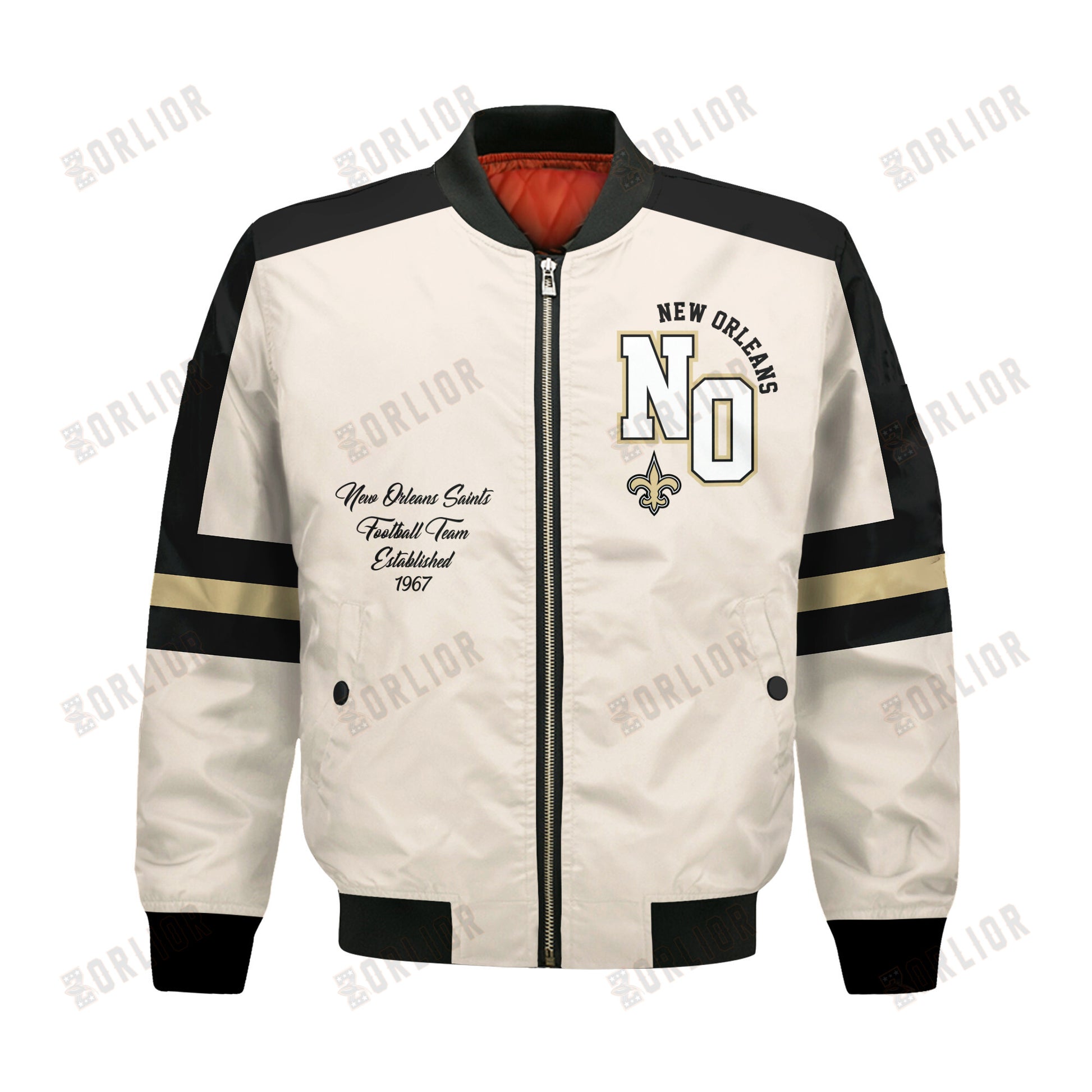 New Orleans Saints Football Team 2024 -25 Feel The Power Bomber Jacket