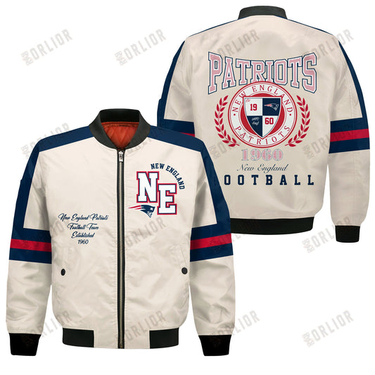 New England Patriots Football Team 2024 -25 Feel The Power Bomber Jacket