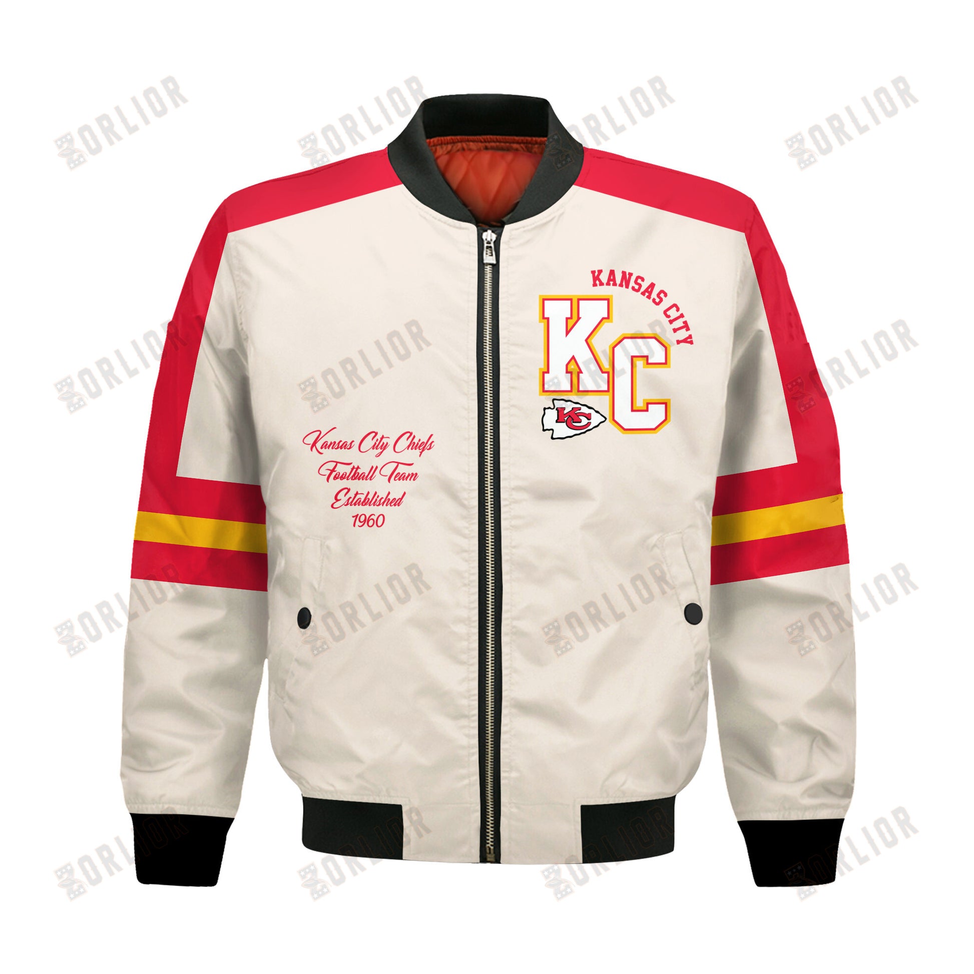 Kansas City Chiefs Football Team 2024 -25 Feel The Power Bomber Jacket