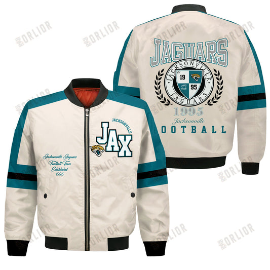 Jacksonville Jaguars Football Team 2024 -25 Feel The Power Bomber Jacket