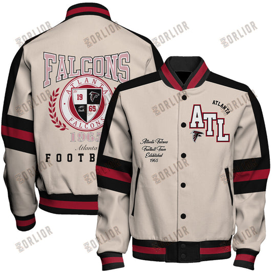 Atlanta Falcons Football Team 2024 -25 Feel The Power Unisex Varsity Jacket