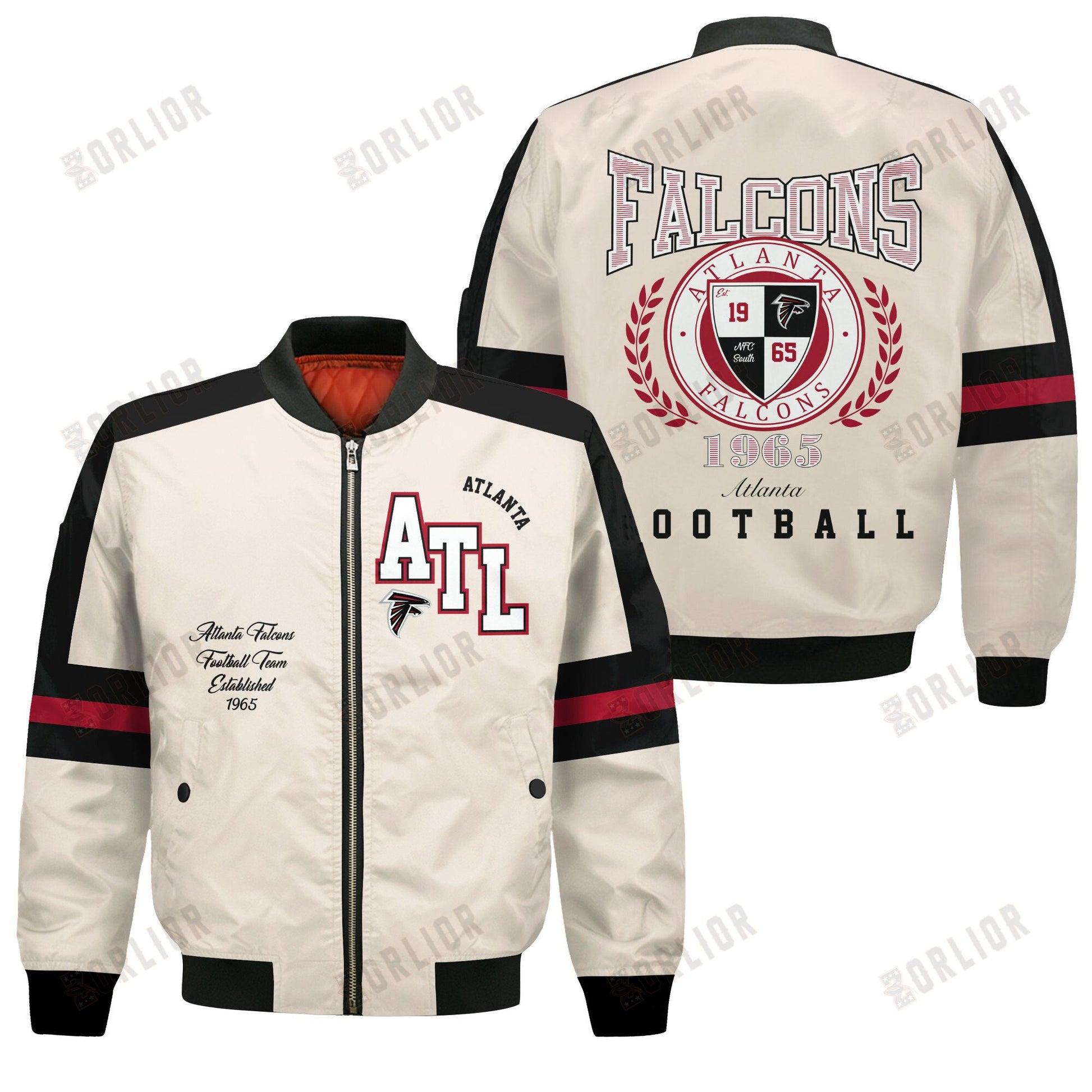 Atlanta Falcons Football Team 2024 -25 Feel The Power Bomber Jacket