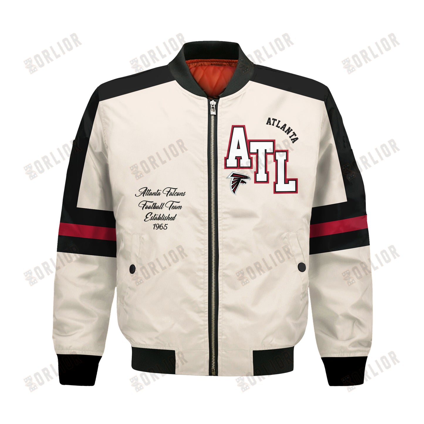 Atlanta Falcons Football Team 2024 -25 Feel The Power Bomber Jacket