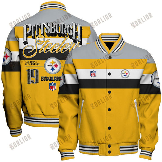 Pittsburgh Steelers Football Team 2024 -25 Fire Burning Opponents Unisex Varsity Jacket