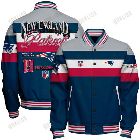 New England Patriots Football Team 2024 -25 Fire Burning Opponents Unisex Varsity Jacket