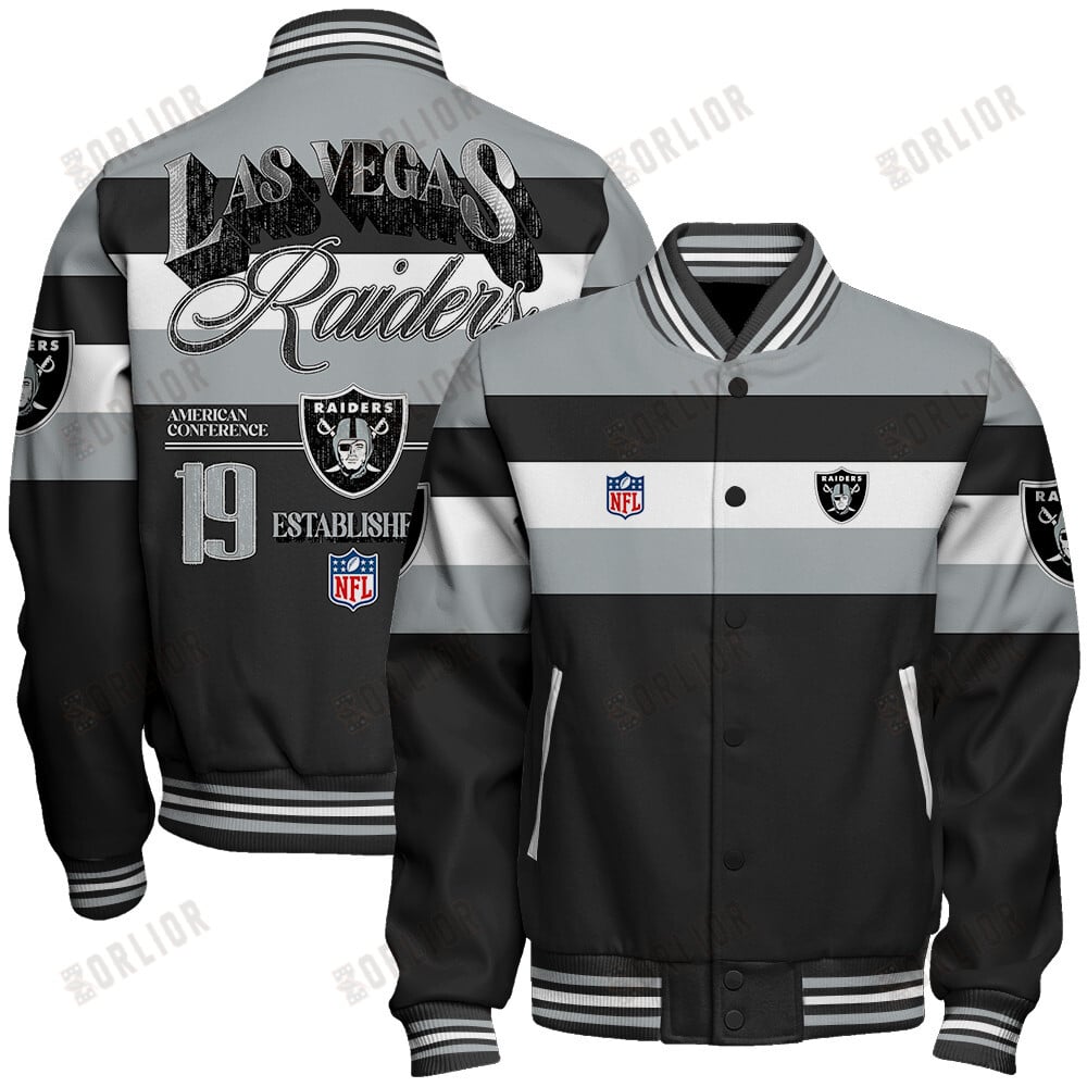 Las Vegas Raiders Football Team 2024 -25 Fire Burning Opponents Unisex Varsity Jacket