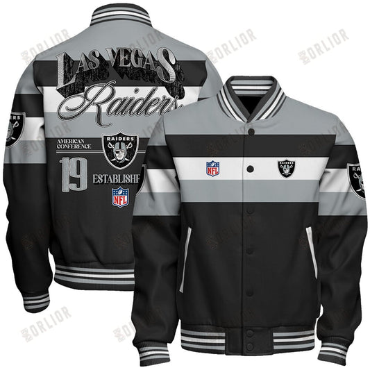 Las Vegas Raiders Football Team 2024 -25 Fire Burning Opponents Unisex Varsity Jacket