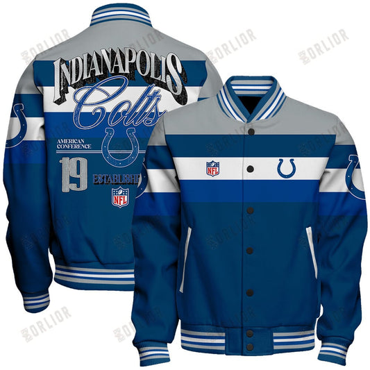 Indianapolis Colts Football Team 2024 -25 Fire Burning Opponents Unisex Varsity Jacket