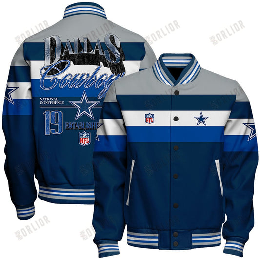 Dallas Cowboys Football Team 2024 -25 Fire Burning Opponents Unisex Varsity Jacket