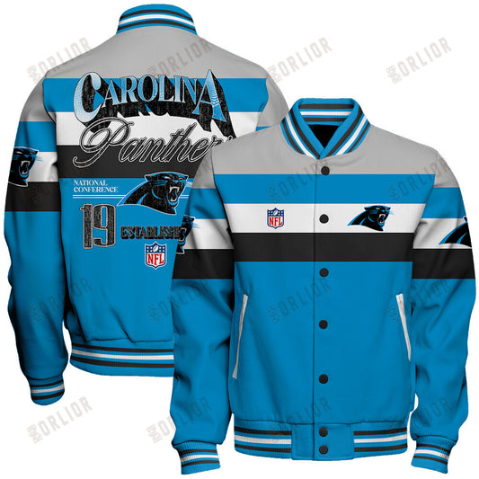Carolina Panthers Football Team 2024 -25 Fire Burning Opponents Unisex Varsity Jacket