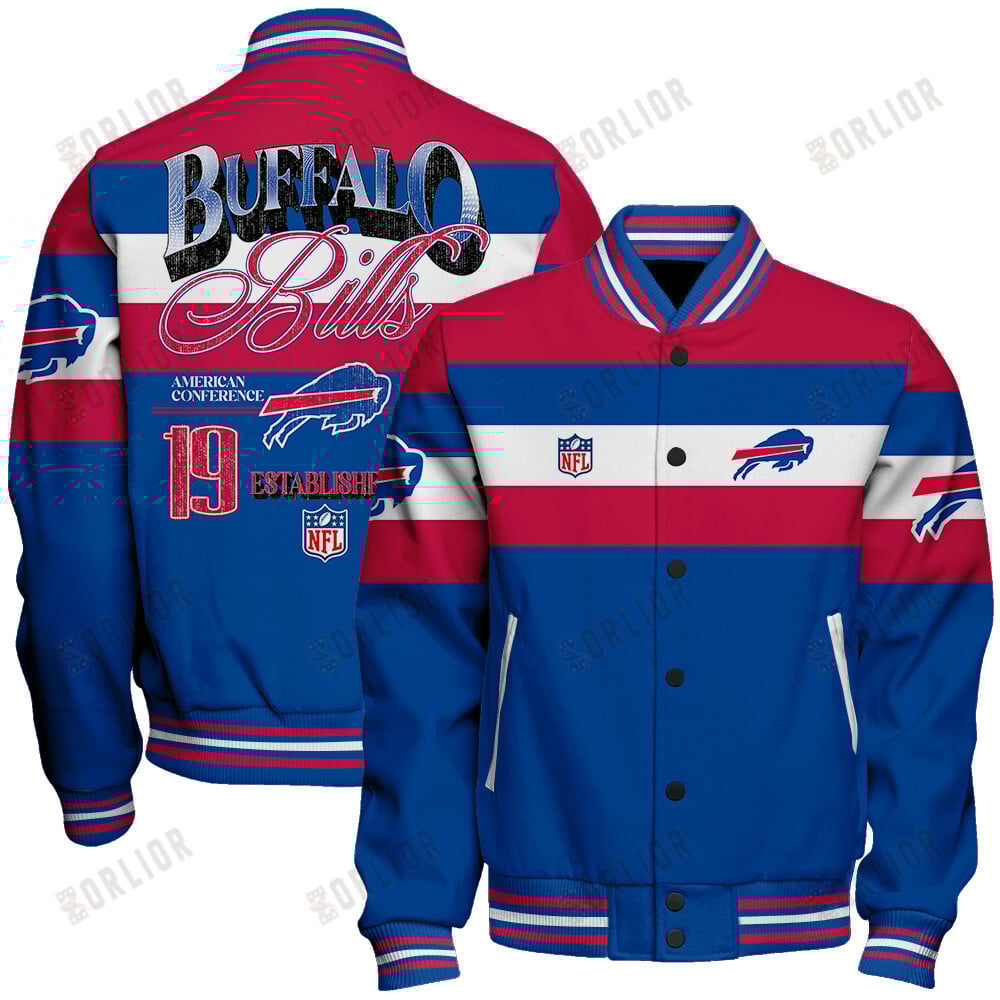 Buffalo Bills Football Team 2024 -25 Fire Burning Opponents Unisex Varsity Jacket