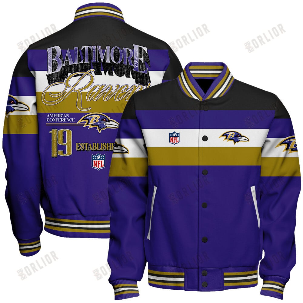 Baltimore Ravens Football Team 2024 -25 Fire Burning Opponents Unisex Varsity Jacket