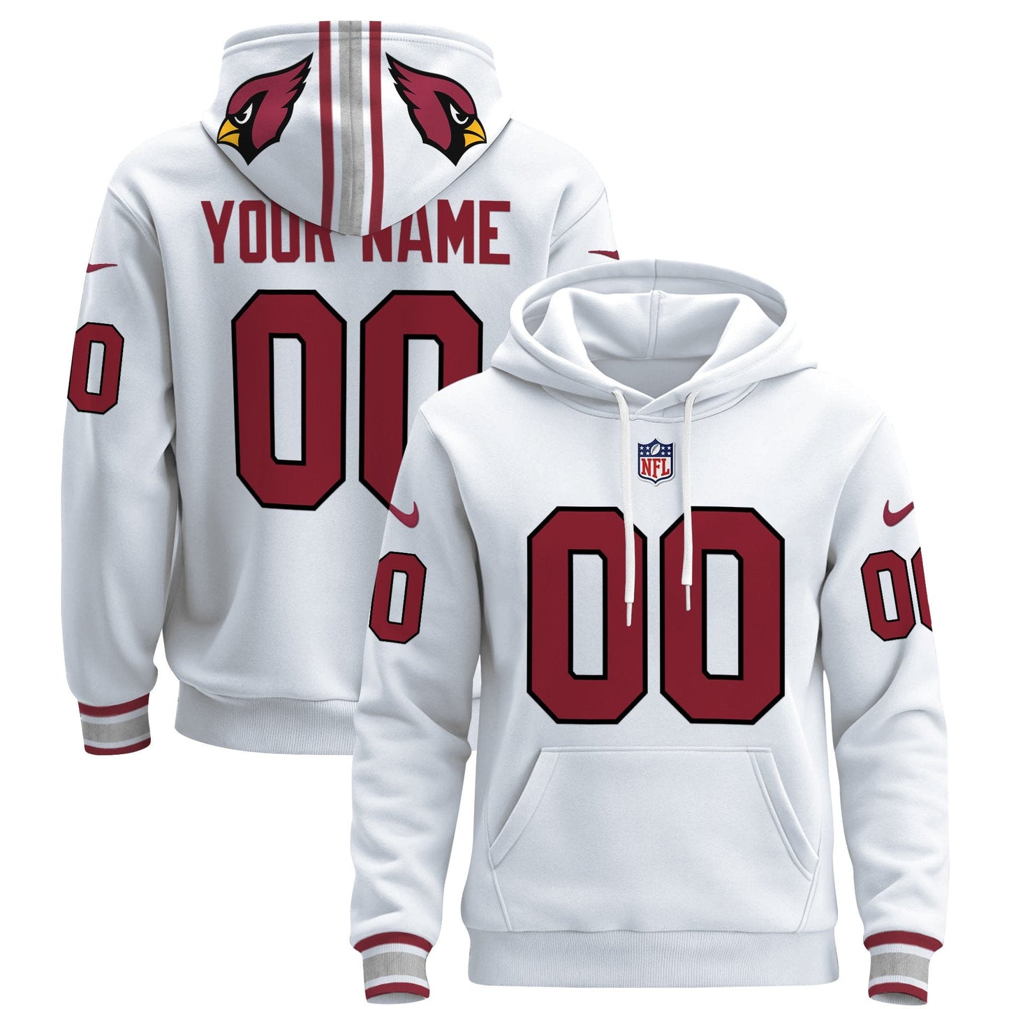 Arizona Cardinals 2024 Custom Pullover Hoodie