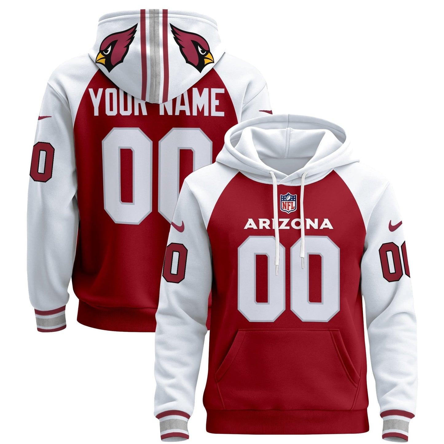 Arizona Cardinals 2024 Custom Pullover Hoodie