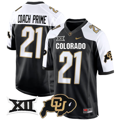 Colorado Buffaloes Big 12 XII Patch Game Jersey V2 - All Stitched