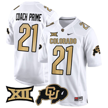 Colorado Buffaloes Big 12 XII Patch Game Jersey V2 - All Stitched