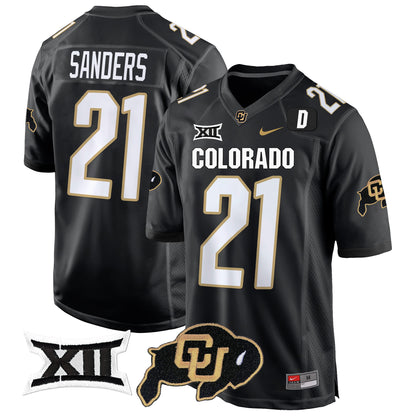 Colorado Buffaloes Big 12 XII Patch Game Jersey V2 - All Stitched