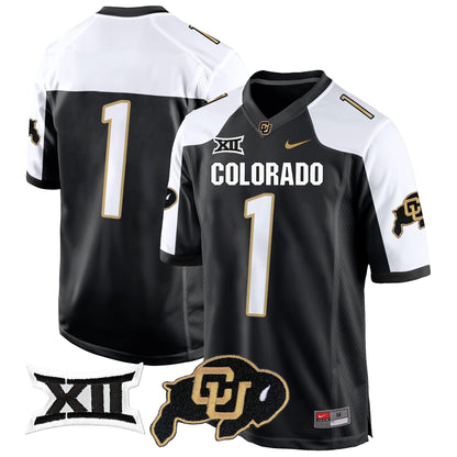 Colorado Buffaloes Big 12 XII Patch Game Jersey V2 - All Stitched